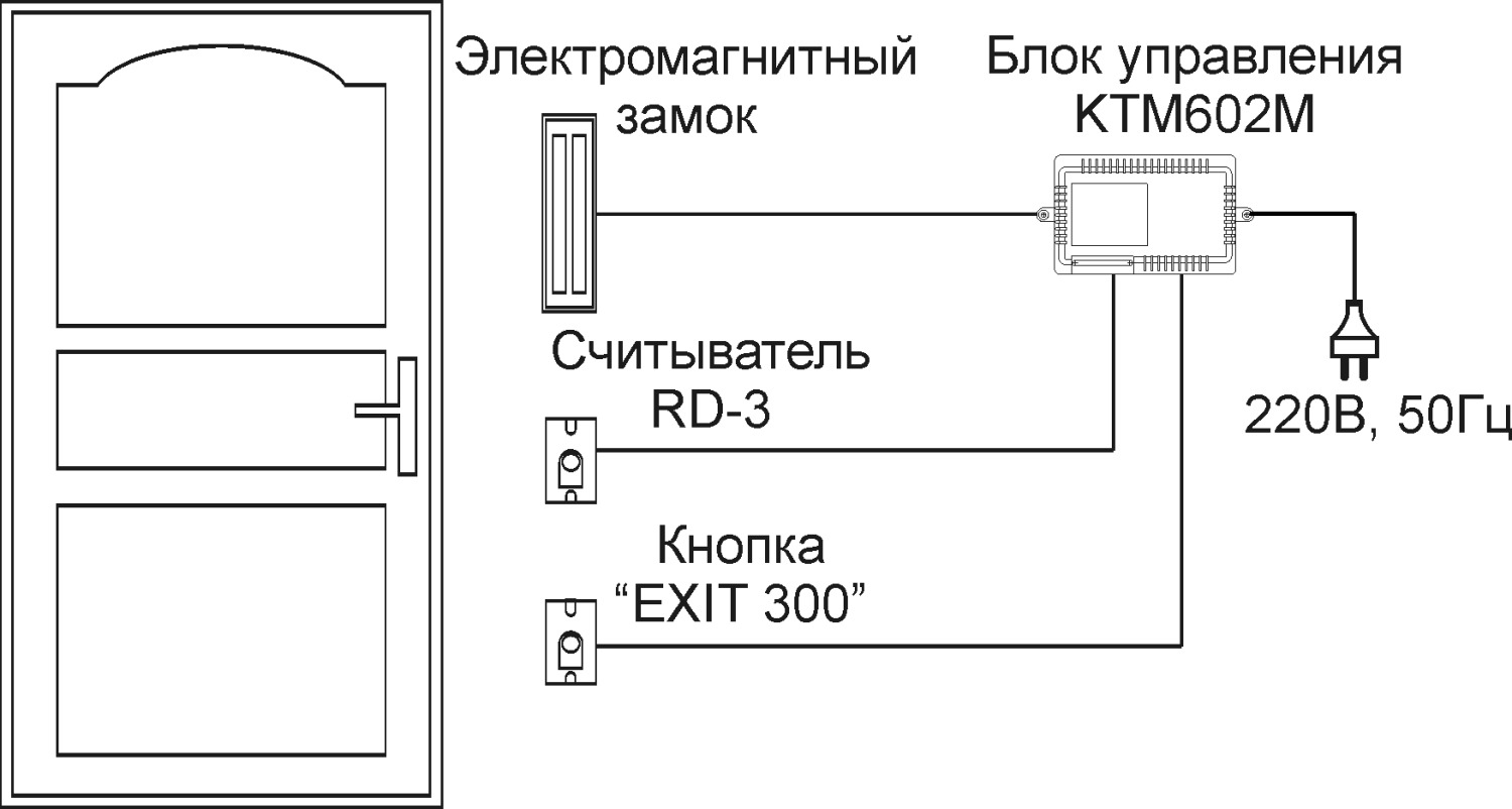 схема электромагнитного замка на дверь